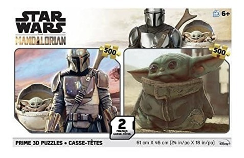 Star Wars The Mandalorian Prime 3d Puzzles Two Pack 500pc 