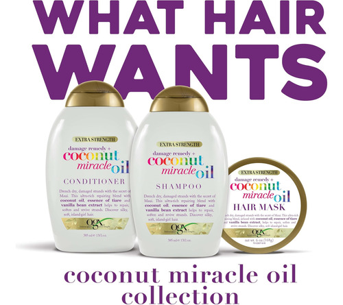 Shampoo Ogx Extra Strength Damage Remedy + E Com Conjunto