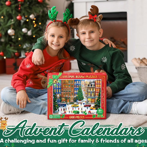 Advent Calendar Partylamb 2024 W/ 1000 Pieces Jigsaw Puzzles