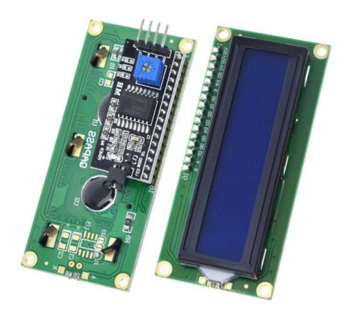 Pantalla De Módulo Lcd 1602 Azul Con Adaptador I2c