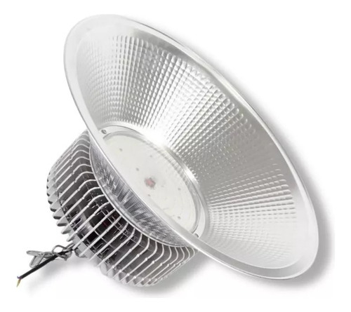 Kit 12 Luminarias High Bay Led 200w Iluminação Galpões Estrutura Prateado