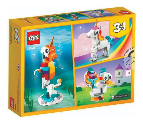 Blocos De Montar - Creator - Unicórnio Mágico 3 Em 1 - Lego 145 Unicórnio