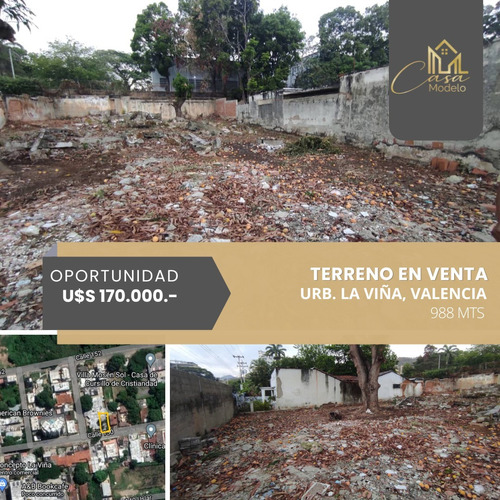 Terreno En Venta Comercial Multifamiliar Cerca De Comercios Urb La Viña Valencia Carabobo Gh