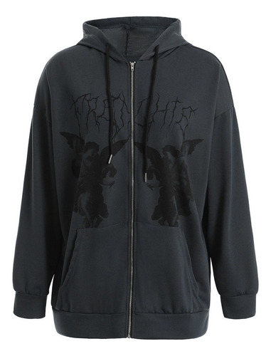& Nuevos Sudadera Con Capucha Y2k De Talla Grande Con Cierre