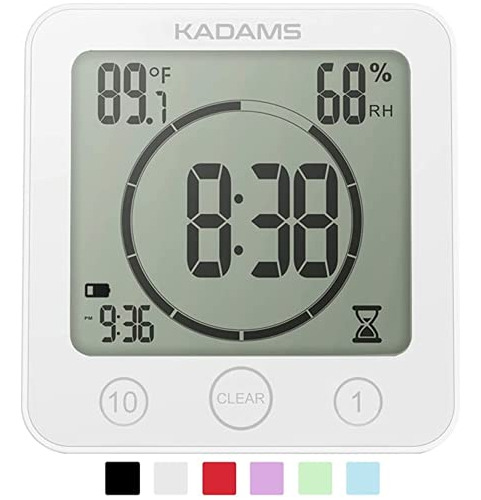 Digital Baño Ducha Kitchen Timer Reloj Con Alarma, Impermeab