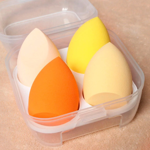 Esponja Facial Difuminadora Base Maquillaje Set 4 Unid
