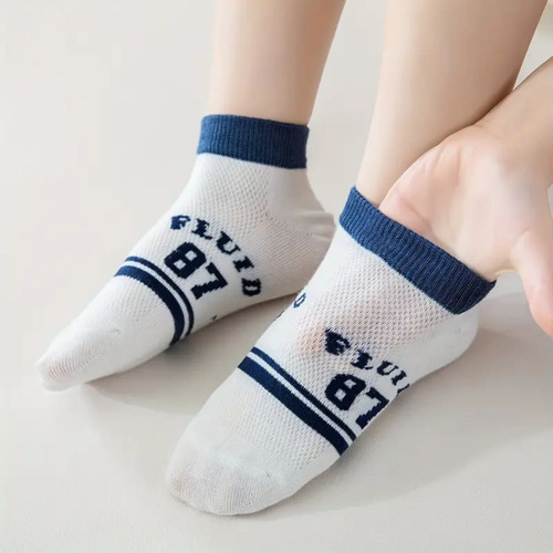 Calcetines Para Niños Algodón 12 Pares Transpirables Cómodos
