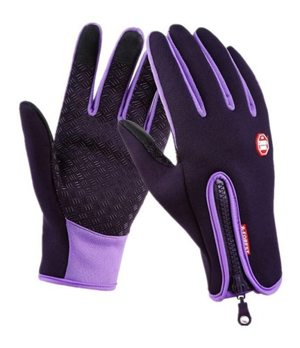 Imagen 2 de 7 de Guantes Moto Bici Neopreno Y Polar C/touch Y Antideslizante
