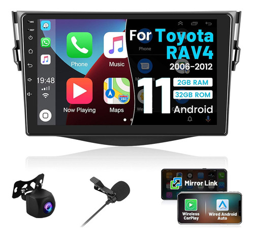 Estéreo Para Coche Toyota Rav4 Carplay Android Auto Bt Mirro