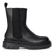 Comprar Bota Cuero Mujer Botita Zapato Urbano Taco Borcego Briganti