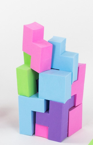 Bloques Blandos Tetris X 45 Piezas Pizpiretos Goma Eva 45