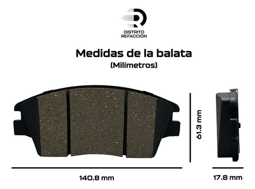 Kit Balatas Del P/ Hyundai Elantra Gls 2.0 2017 2018 Ceramic