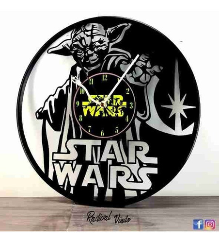 Reloj De Vinilo Yoda Star Wars Regalos Decoracion