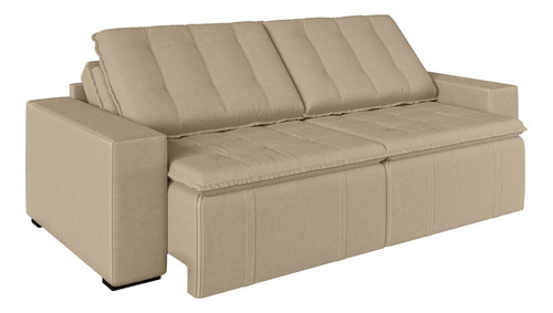 Sofá Cama Retrátil Palmeira 4 Lugares 240cm Em Veludo
