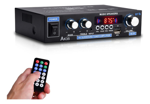 Daakro Ak35 Receptor Amplificador De Audio Estereo Bluetooth