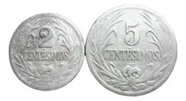 Comprar 1924 Lote 2 Monedas 1 Y 5 Centésimos 1924 Uruguay De Níquel.