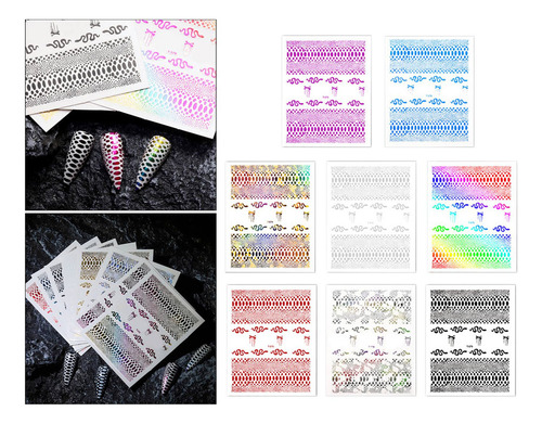 8pcs Halloween 3d Nail Stickers Autoadhesivo Consejos De