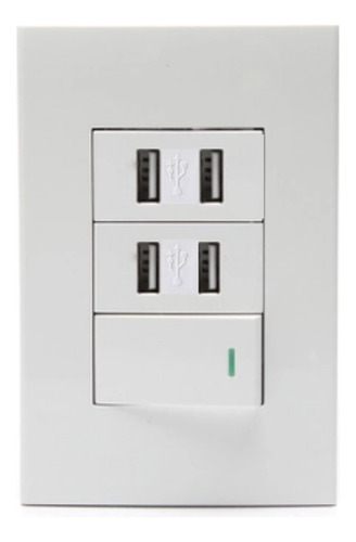 Tomada Parede Dupla Entrada Usb Bivolt Moderno Tecnologia Cor Modelo8