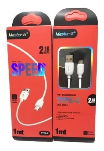 Cable Usb Tipo C Usb 2.0 1 Mt 2.1a Master-g / Crisol Tecno