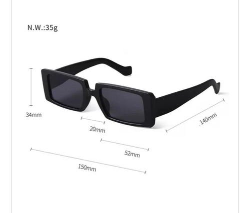 Gafas De Sol Rectangulares Para Mujer, Estilo Retro De Los A