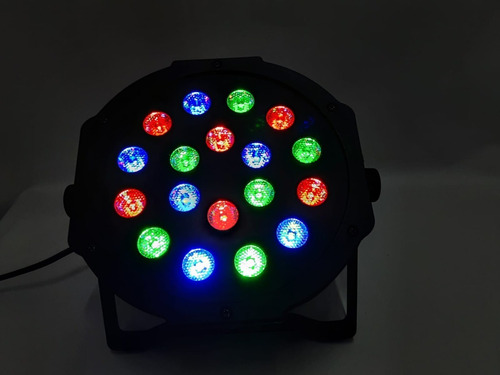 Canhão Refletor 18w Leds Rgb Dmx Digital Strobo Iluminação