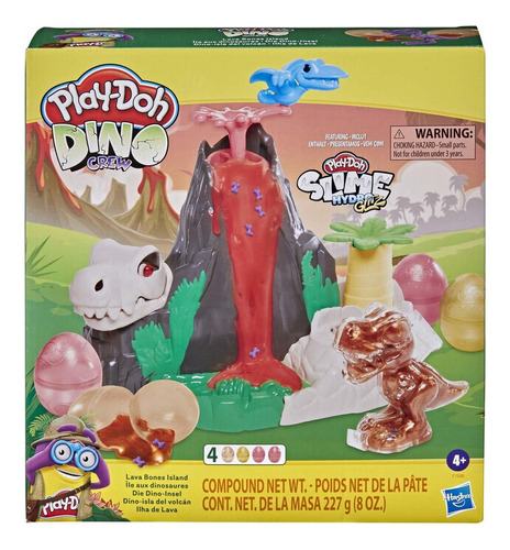 Kit De Slime Play-doh  Dino Crew Lava Huesos Island Vol Ksl