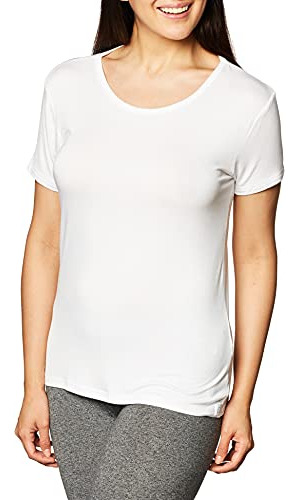 Wonderwink Women's Silky Short Sleeve Tee, White, Xx-large