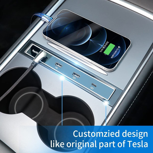 Thinsgo Tesla 2021 Modelo 3 Modelo Y Dynamic Power Usb Hub C