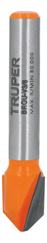 Broca Router Corte V Fresa 3/8 Zanco 1/4´ Madera 11465