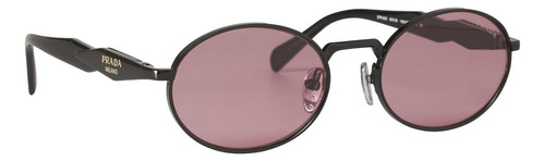 Prada Spr 65zs 1ab-03z Oval Shape Black Fuchsia (Usado)
