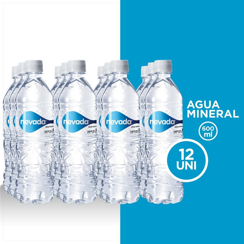 Imagen 1 de 4 de Agua Nevada Pet 600ml 12 Unidades.