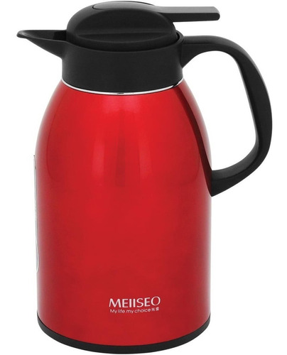 Kaffe Garrafa Térmica Bebida Quente Gelada 1,6l Inox Cor Vermelho