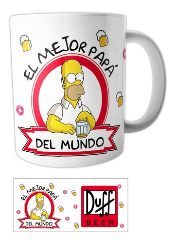 Taza Día Del Padre Homero -aqui Toma El Mejor Papá