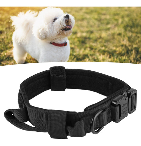 Collar De Perro Táctico Ajustable Con Hebilla De Metal