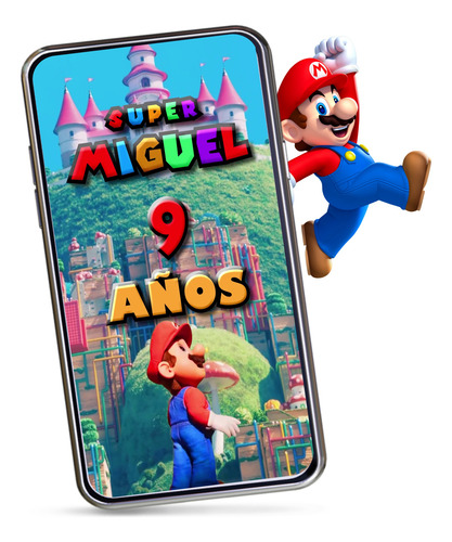Invitación Digital Video Mp4 Animada - Jiga Animation Mario Bros