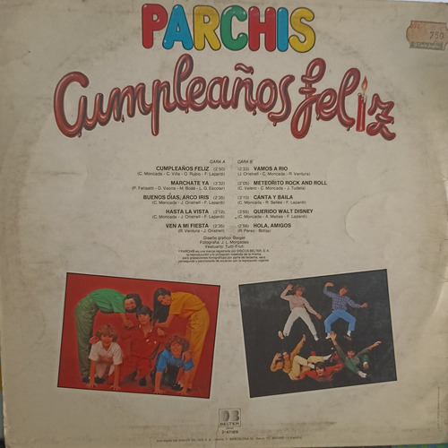 Parchís Cumpleaños Feliz Lp De Colección Fotos (Usado)