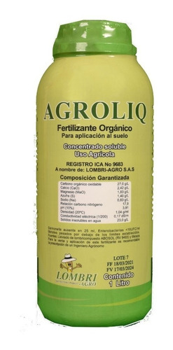 Imagen 1 de 2 de Fertilizante Orgánico Agroliq (caja X 6 Unidades)