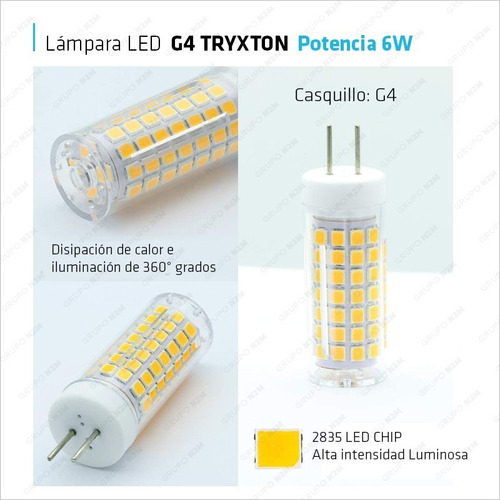Lampara Led Bipin 6w G4 220v Foco Iluminacion Equivale 60w