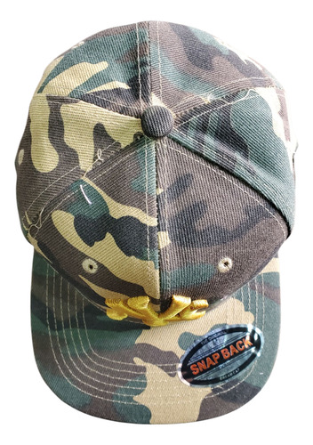 Gorra Plana Ajustable Con Bordad Cap Color Militar