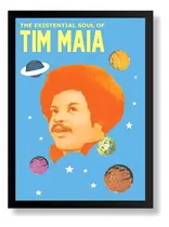 Comprar Quadro Poster Musica Tim Maia Soul Mpb Arte Moldura 43x33cm Cor Preto Armação Preto