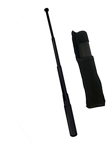 Tambo Defensa Baston Retractil 60cm Negro 3 Niveles Portatil