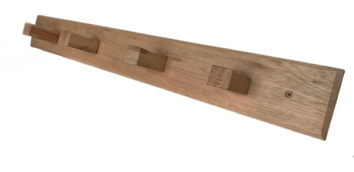 Perchero De Madera Pino 4 Ganchos - 72 Cm X 9 Cm 