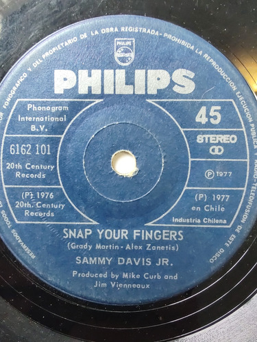 Vinilo Single De Sammy Davis Jr Snap Your (ac59