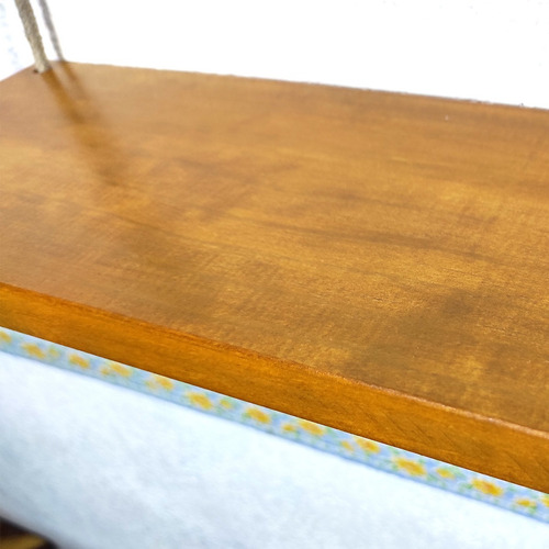 Juego De 2 Repisas Colgantes De Madera Barnizada Color Magnolia