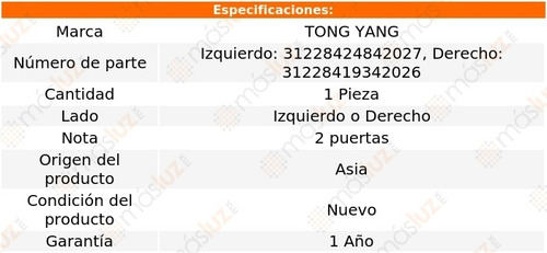 Bisel Izq O Der Bmw 320i 01/05 Tong Yang
