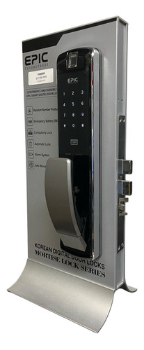 Cerradura Digital Epic Push Pull Ef-p8800k Biometrica Plata