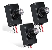 Comprar 3pcs Fotocelda Electricas Para Lamparas Led Uso Exterior, Harmei Fotocontrol 110 - 240v Negro, Adecuado Para Lámparas De Pared De Exterior, Bombillas, Farolas, Focos, Luces De Jardín