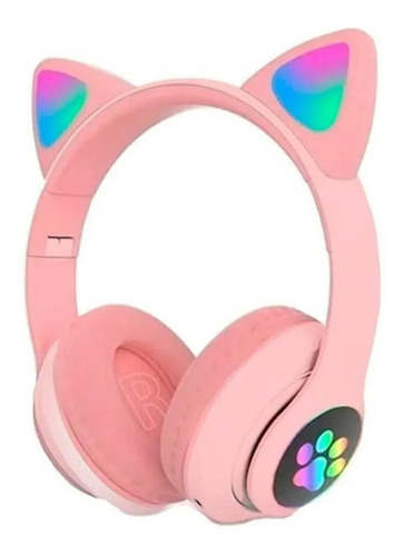 Fone De Ouvido Headset Orelha Gatinho Cat Bluetooth Led