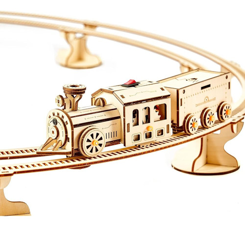Bennama 3d Wooden Puzzles Little Truck Train Model Kits Incl