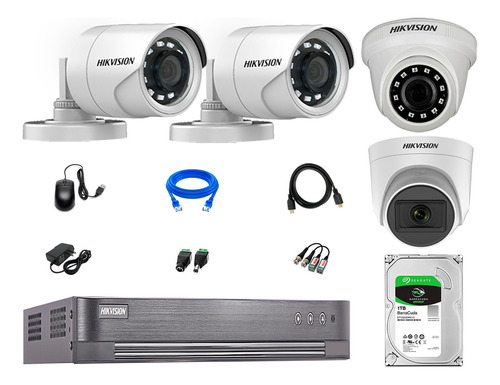 Cámaras Seguridad Kit 4 1080p Vigilancia | 1 Camara Audio